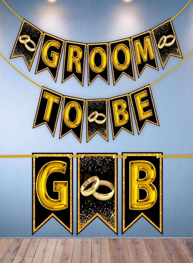 ووبوكس لافتة ووبوكس لحفلة توديع العزوبية، زينة لحفلة توديع العزوبية، لافتة لحفلة توديع العزوبية للعروس والعريس، زينة لحفلة توديع العزوبية - "العريس المنتظر" ذهبي - Image 1